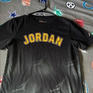 Jordan Black and Yellow Graphic Tee